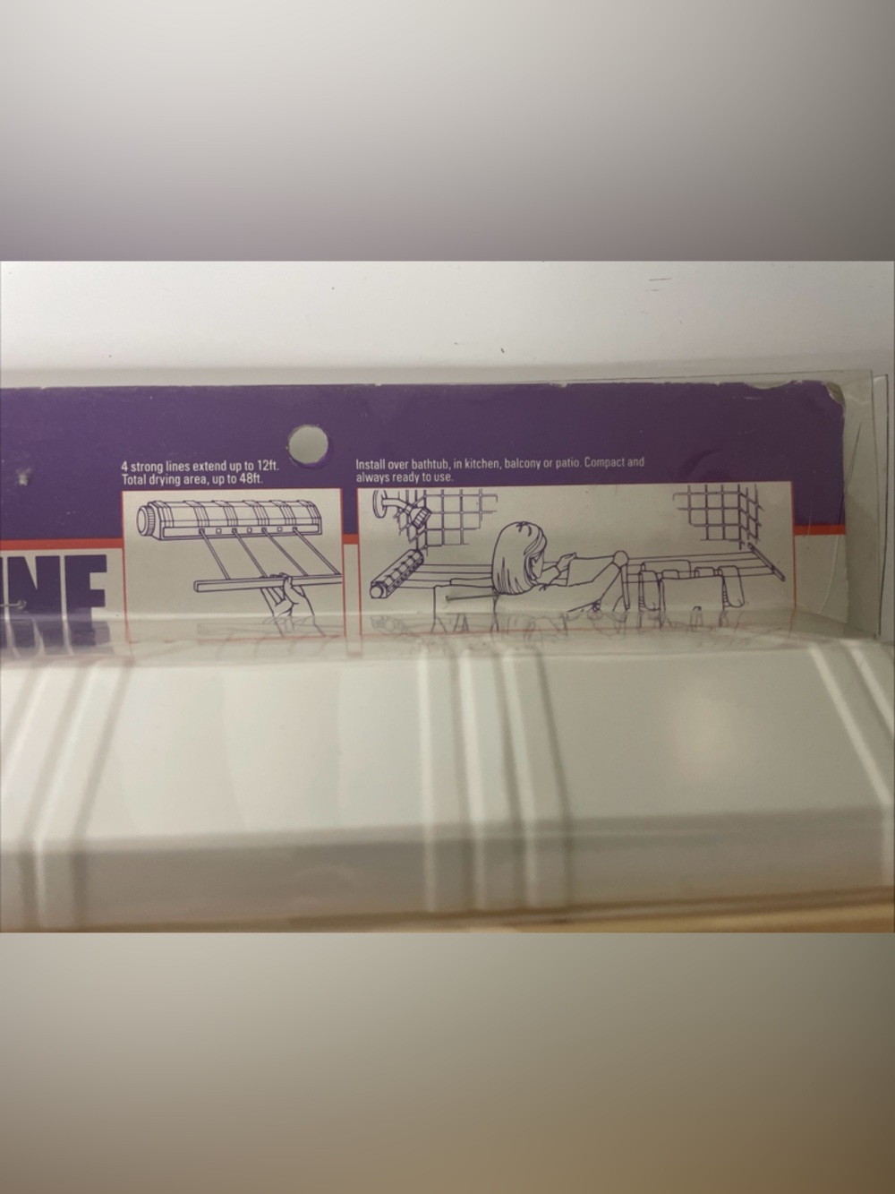 4 lines Automatic Washing Line Laundry Hanging Drying Rack Retractable NOS - Picture 2 of 7